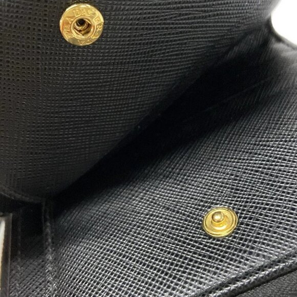 Auth PRADA - 1ML036 Black Leather Bifold Wallet - Picture 10 of 11